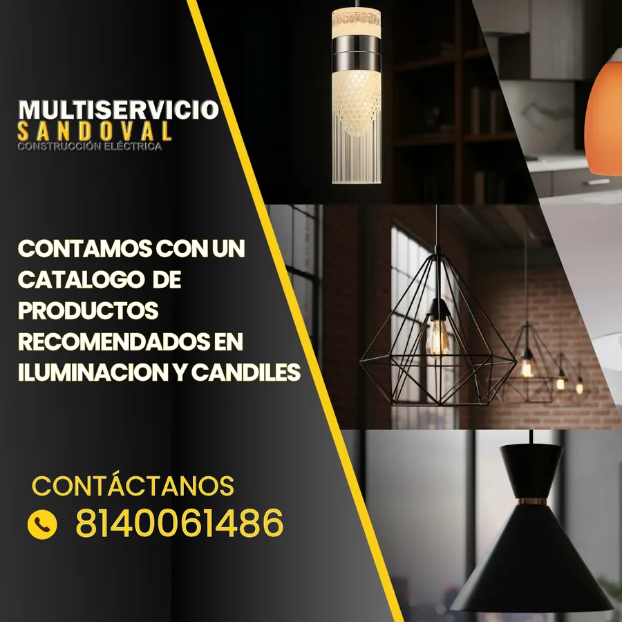Catálogo digital de Iluminación y Candiles Multiservicio Sandoval