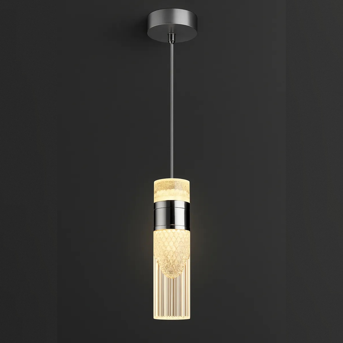 Lámpara Candil Colgante Moderno Vintage Gris