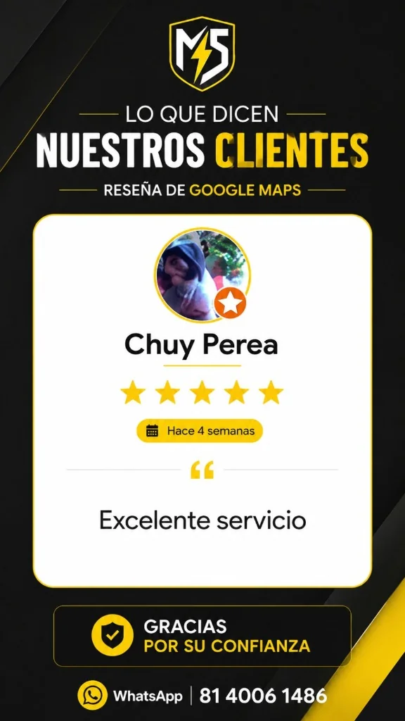Reseña de Google Maps de Chuy Perea - Multiservicio Sandoval