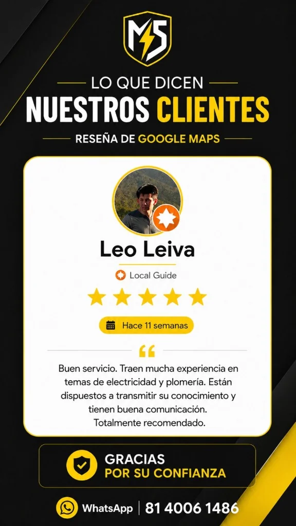 Reseña de Google Maps de Leo Leiva - Multiservicio Sandoval
